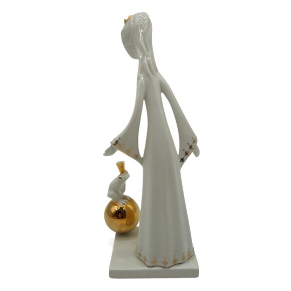 AQUINCUM Princess and Frog on Gold Ball Figurine Hungary Vintage 8" Tall - Picture 4 of 10